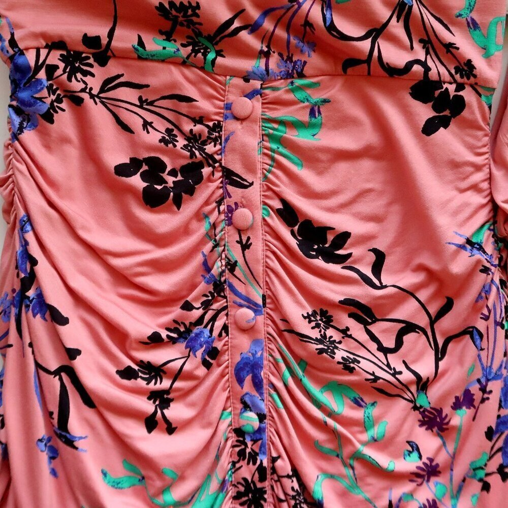 House Of Harlow 1960 x Revolve Siri Mini Dress Blush Fleur Long Sleeve Floral M - Picture 12 of 13